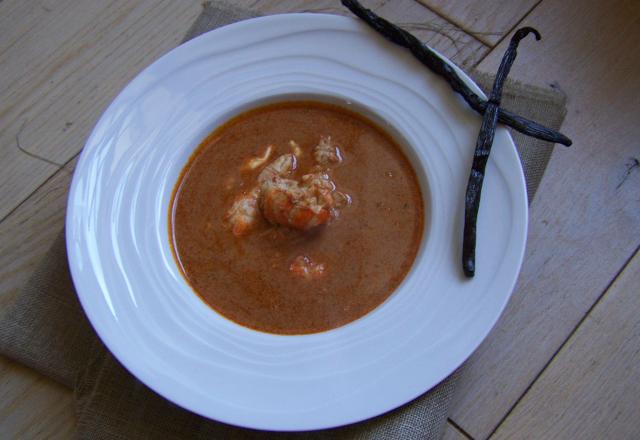 Nage de langoustines à la vanille