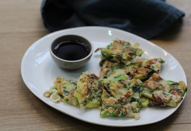 Galette aux fruits de mer à la Coréenne ou Haemul pajeon