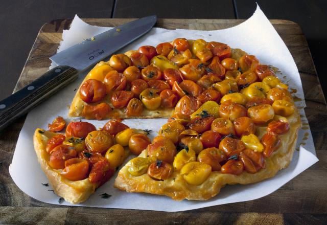 Tatin de tomates cerises chaudes