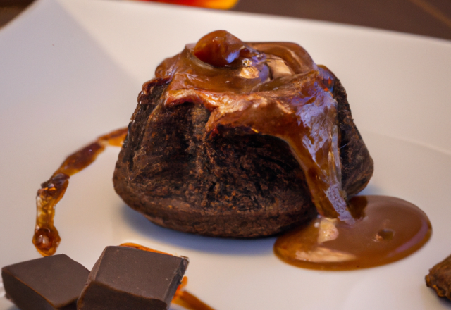 Fondant au chocolat caramel