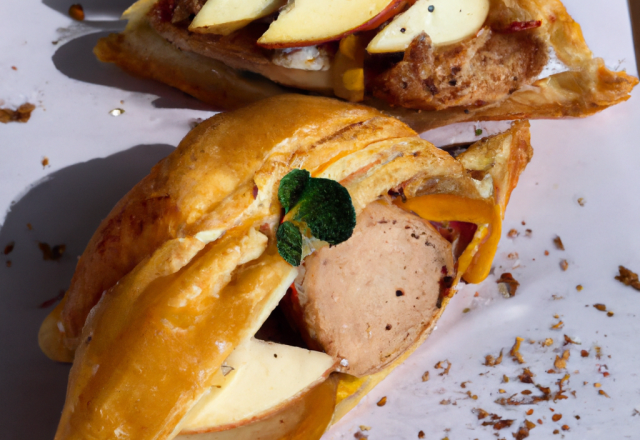 Chausson aux pommes et au foie gras