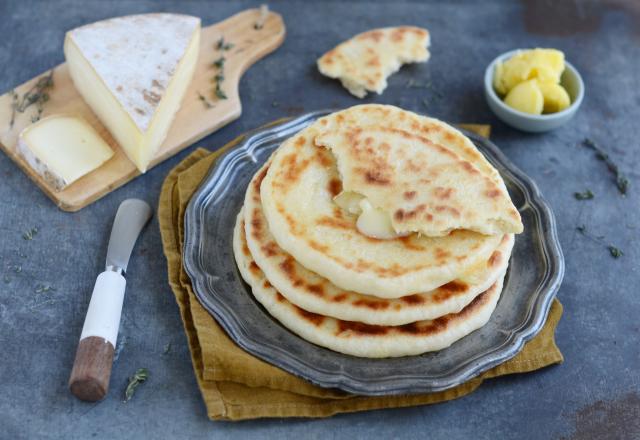 Cheese naan au Saint-Nectaire laitier