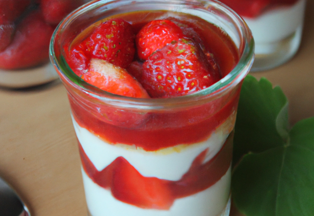 Verrine au fraise facile