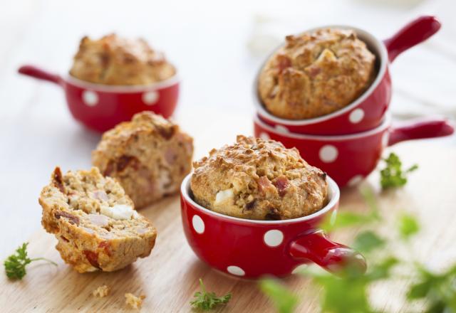 Muffins aux lardons et au gruyère