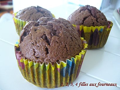 Muffins chocolat cœur corsé