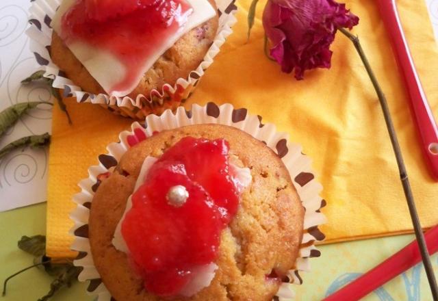 Muffins aux fraises