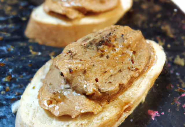 Crostini de pain d'épice au foie gras