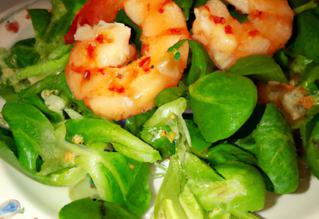 Salade de sarrasin aux crevettes