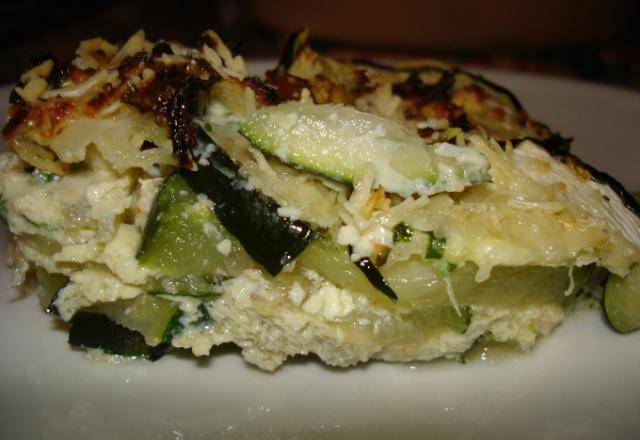 Gratin de courgettes croquantes