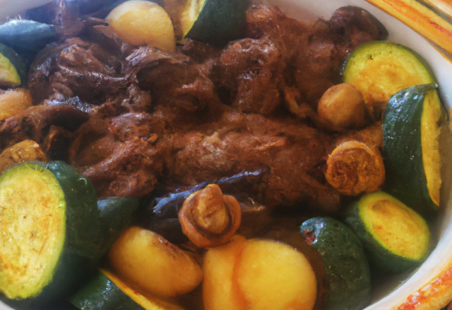 Tajine à l'agneau et aux courgettes