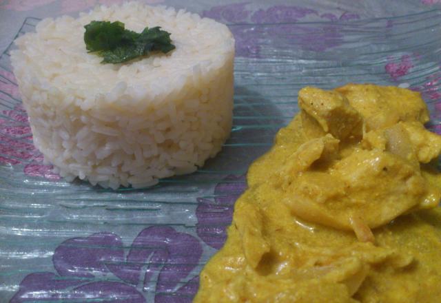 Curry de poulet au fromage blanc