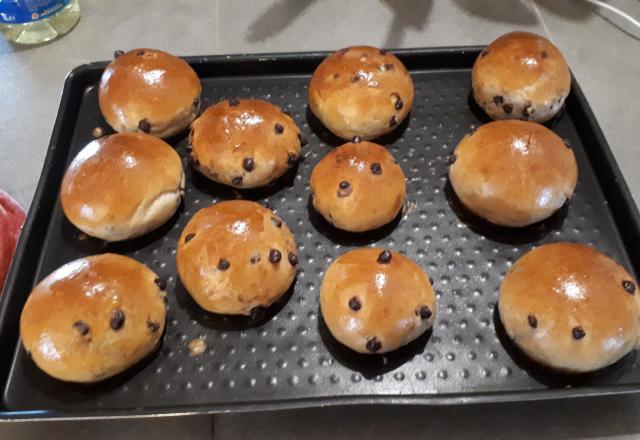 Petits pains au lait aux pépites de chocolat