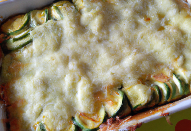 Gratin de courgettes aux 3 fromages