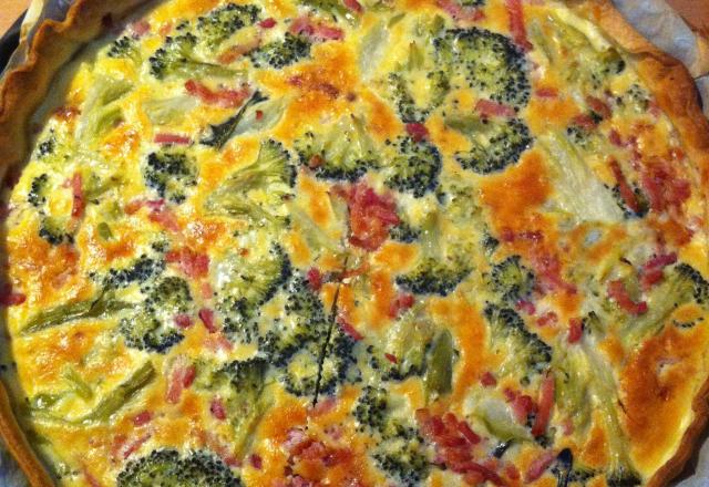 Quiche brocolis lardons