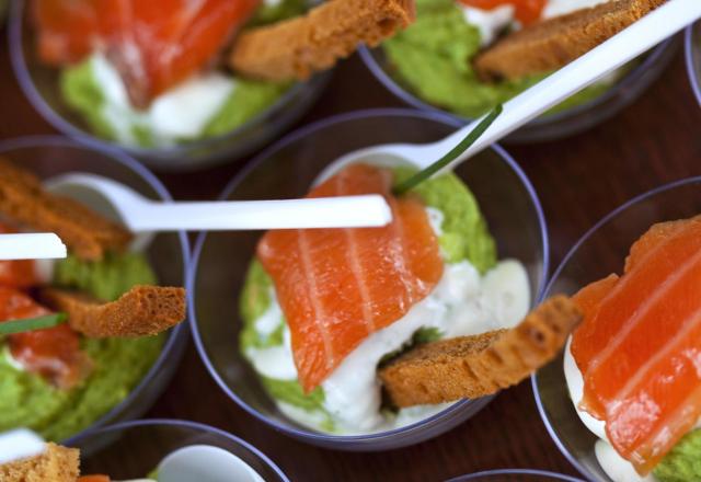 Verrine avocat et saumon au Tartare