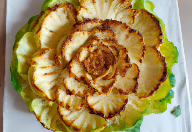 Galette de chou fleur à la fourme d'Ambert