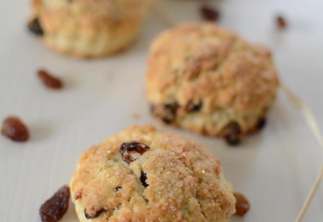 Scones aux raisins secs