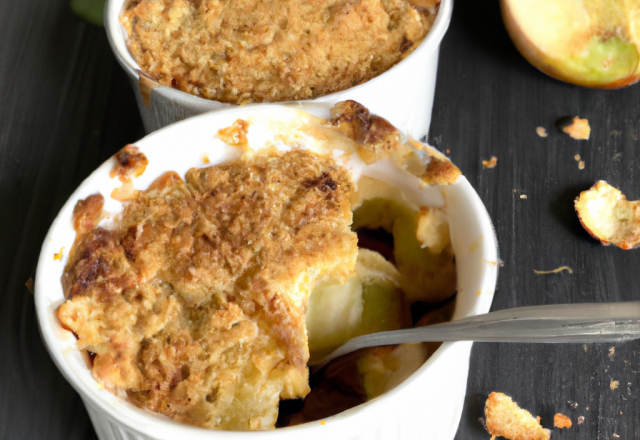 Crumble aux pommes crémeux