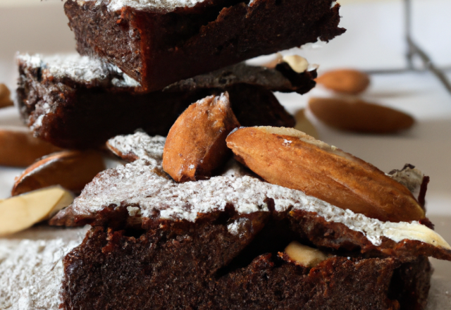 Brownies collants à la poudre d'amande