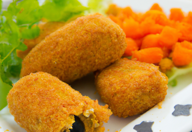 Croquettes de lieu noir aux petits légumes