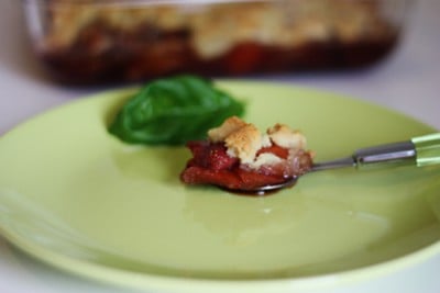 Crumble de tomate et fraise