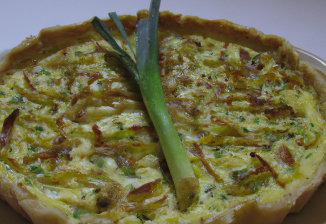 Quiche de poireaux au maroilles