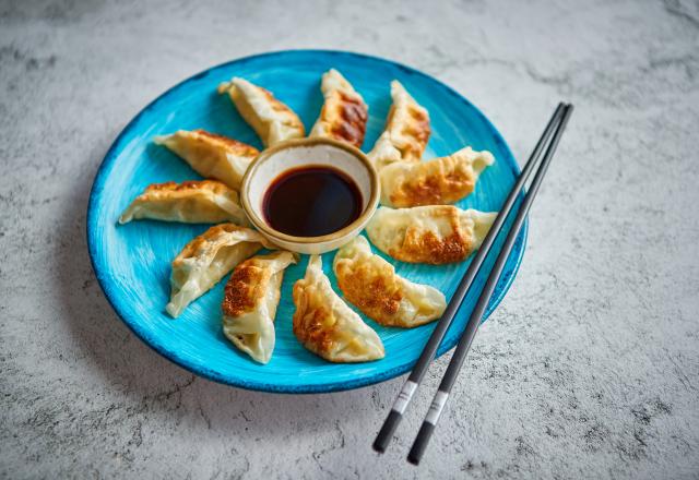 Gyozas aux crevettes et chou chinois