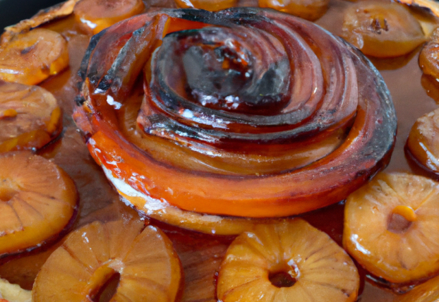 Tarte tatin flambée au rhum