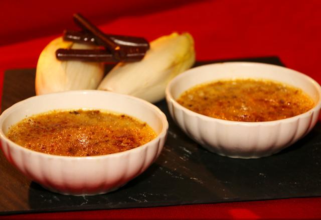 Crème brûlée d'endives au caramel