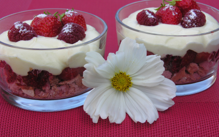 Tiramisu fraise - framboises