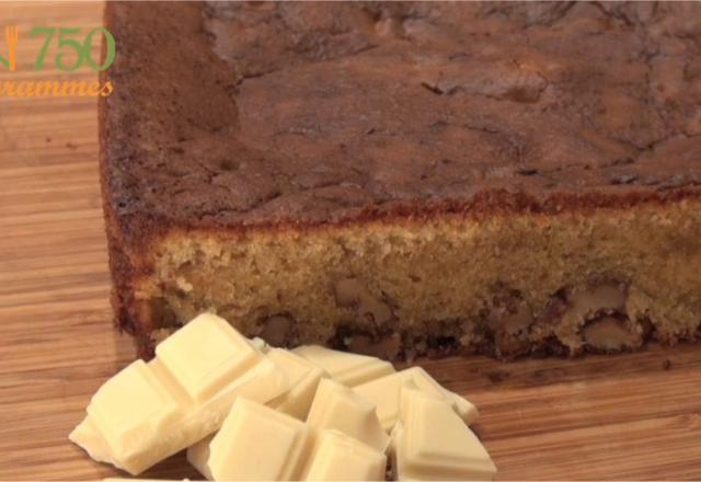 Brownie façon Blondie au chocolat blanc