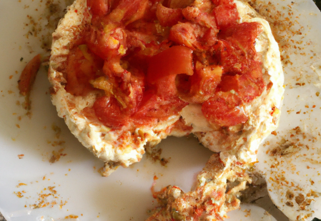 Tiramisu de tomate et fromage de chèvre