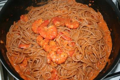 Spaghettis aux gambas