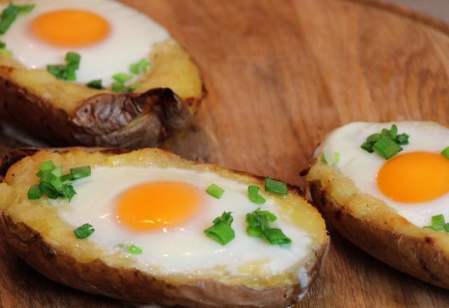 Pommes de terre au four façon œuf cocotte