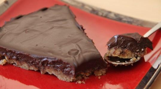 Tarte chocolat carambar sur lit de speculoos