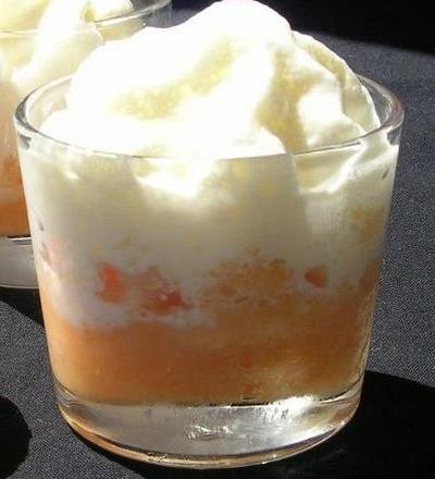 Granité de melon, espuma de serrano