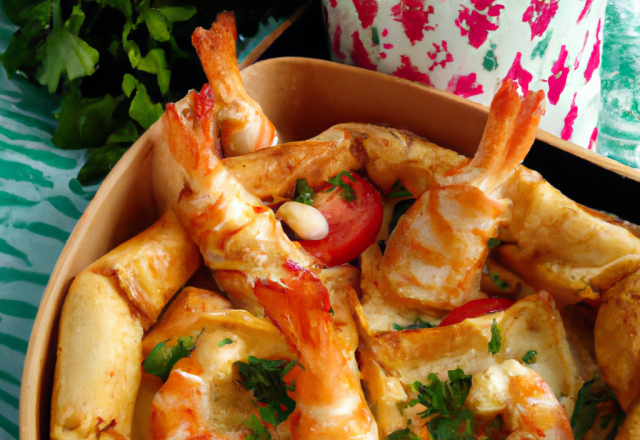 Bourek aux crevettes et au surimi