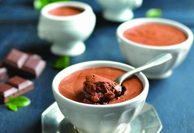 Mousse au chocolat sans œuf à l'aquafaba