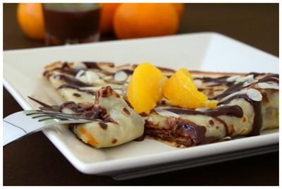 Crêpes à l'orange et au chocolat