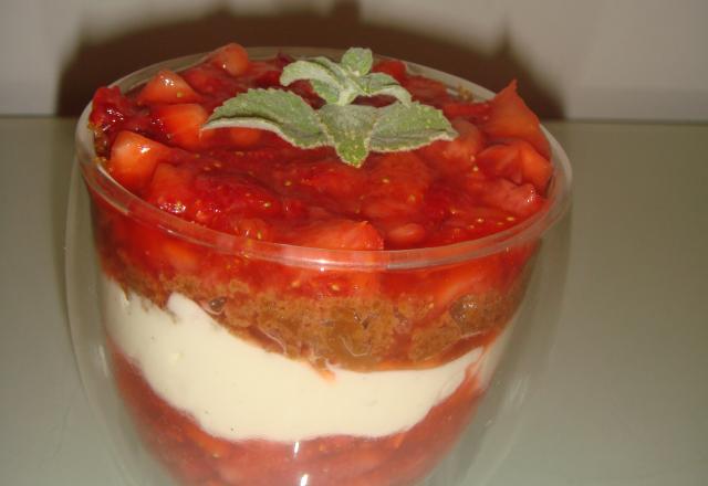 Verrine fraises et spéculos