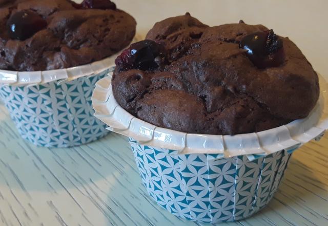 Muffins chocolat et cranberries au Thermomix