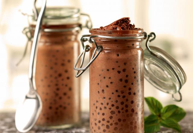 Mousse au chocolat perlée