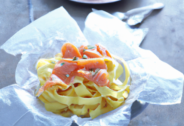 Tagliatelles au saumon fumé au Companion