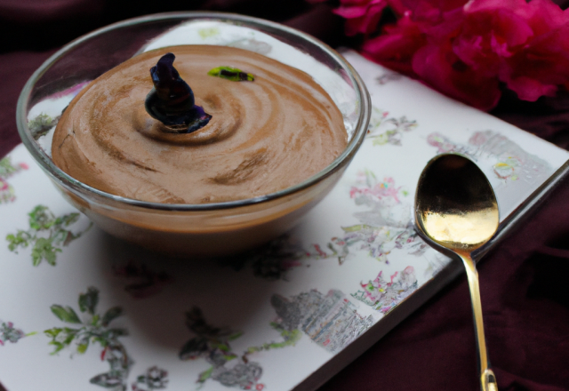 Mousse au chocolat sans beurre et sans sucre