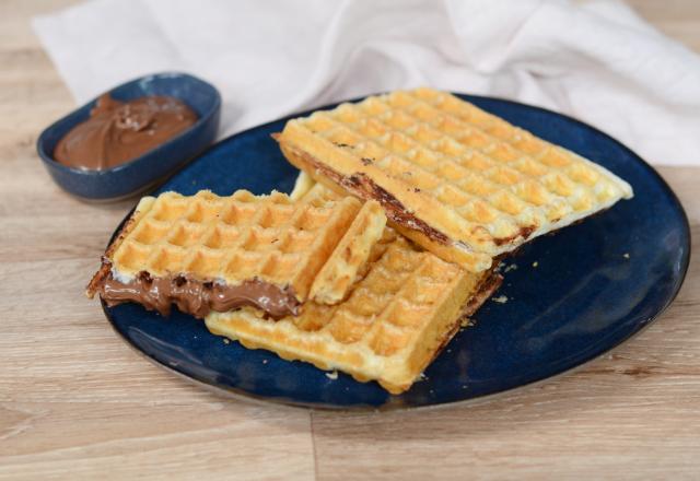 Gaufre feuilletée à la pâte à tartiner