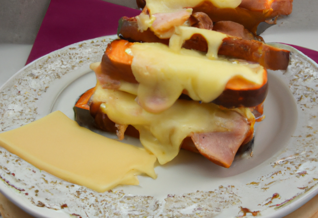 Croque monsieur au fromage à raclette