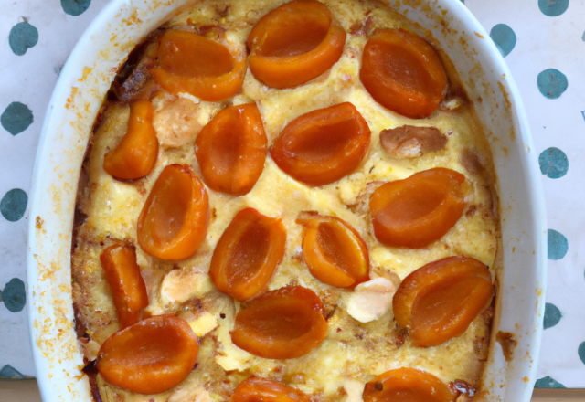 Gratin d'abricots aux amandes