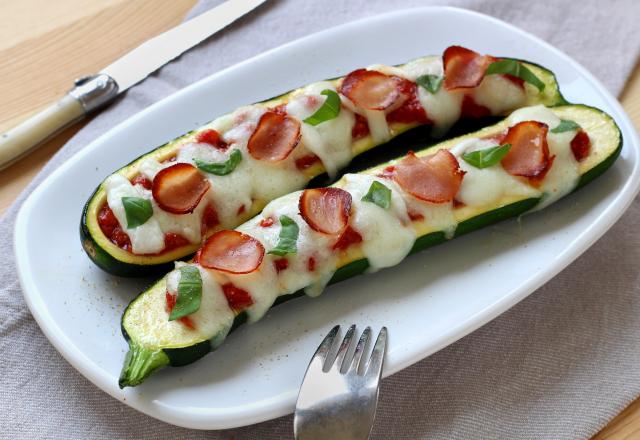 Courgettes farcies façon pizza