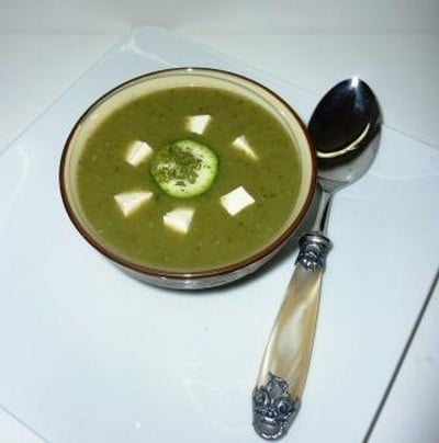 Velouté glacé de courgettes au fromage