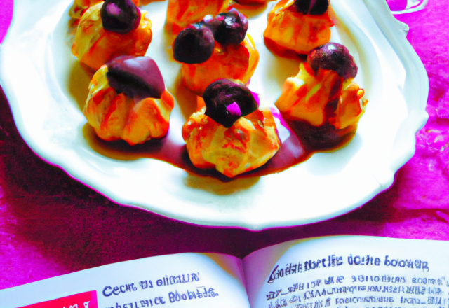 Profiterolles au cassis